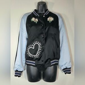 COACH KEITH HARING REVERSIBLE SATIN JACKET.